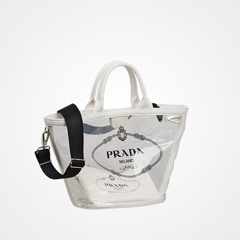 2024新作 ☆PRADA コピー ☆ビニール ハンドバッグ 1BG166 白